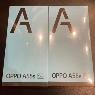 新品未開封 oppo a55s 5g 本体 ブラック　グリーン(スマートフォン本体)