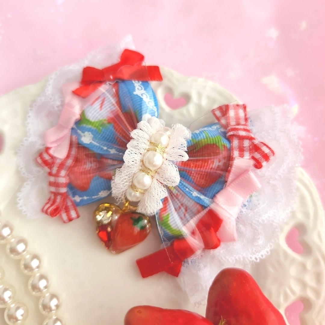 日本専門店 Kukuhime様左開き♡ハンドメイド♡デニム×いちご ビニール ...