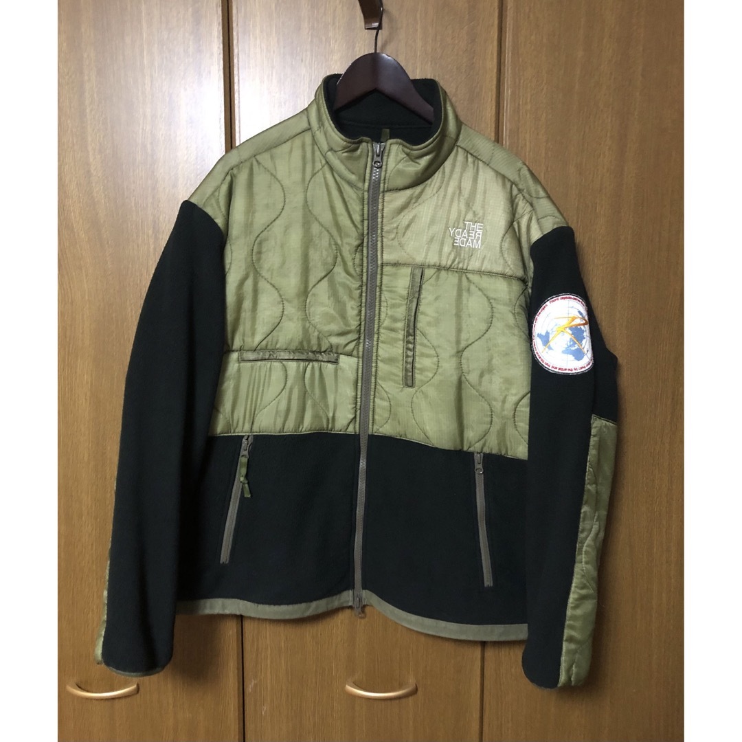 63k9 READY MADE レディメイド 20AW Fleece Jacket フリースジャケット ライナー切替 2 カーキ ホワイト ブルゾン アウター 羽織 上着