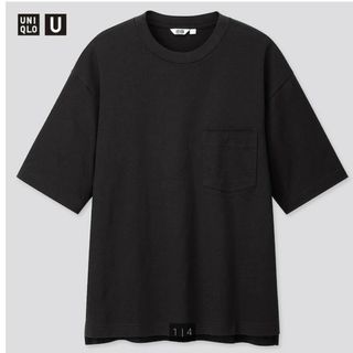 ユニクロ(UNIQLO)のUNIQLO　オーバーサイズクルーネックT　ブラック　Lサイズ(Tシャツ/カットソー(半袖/袖なし))