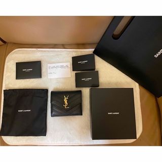 サンローラン(Saint Laurent)のSAINT LAURENT  YSL ゴールド　三つ折り財布 (財布)