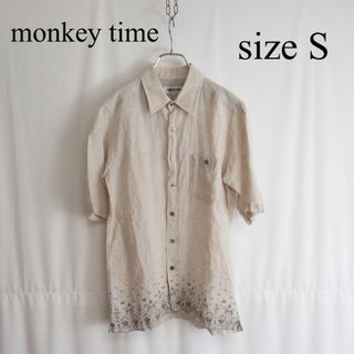 モンキータイム(MONKEY TIME（UNITED ARROWS）)のmonkey time ショートスリーブ デザイン リネン シャツ トップス S(シャツ)