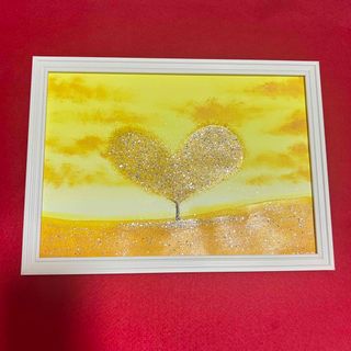 〇風水〇開運〇絵画〇原画 ハートの木金のなる木幸せの木(絵画/タペストリー)