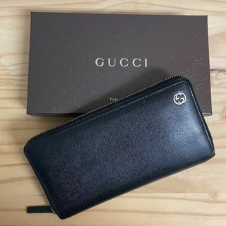 グッチ(Gucci)のグッチ インターロッキングG レザー ラウンドファスナー 長財布(長財布)