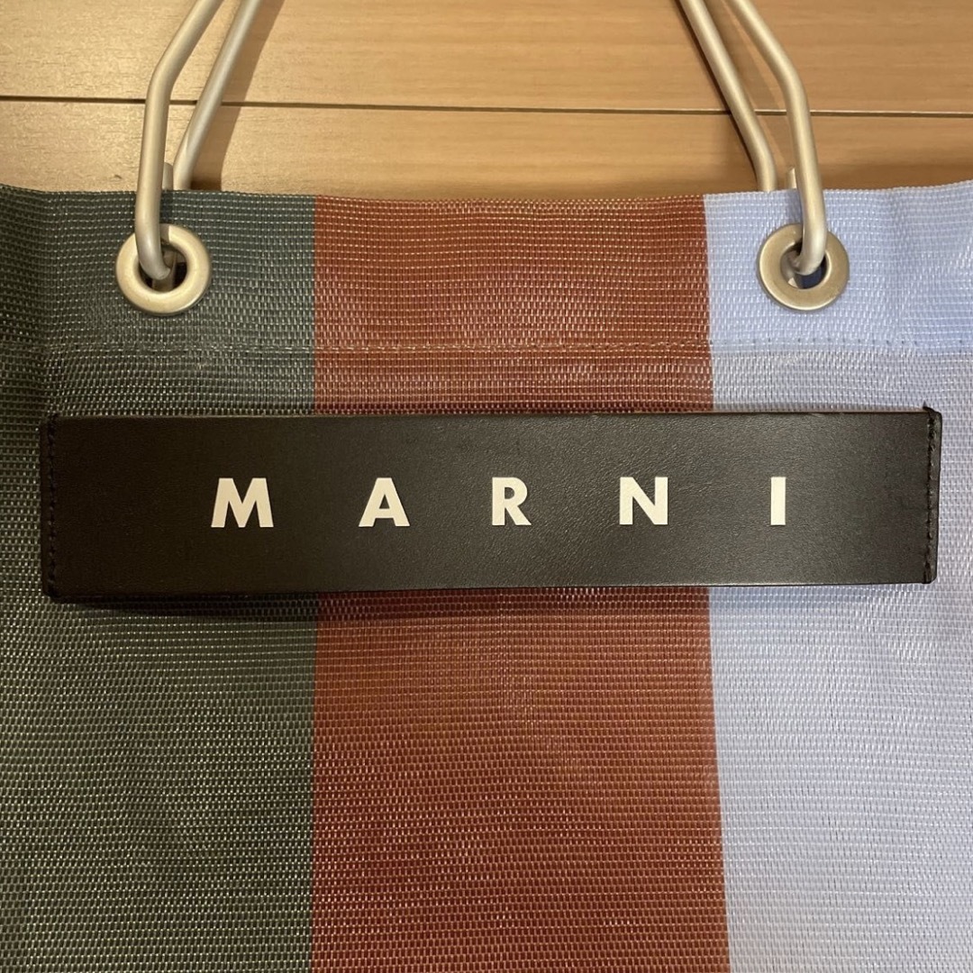 Marni(マルニ)のMARNI マルニフラワーカフェ ストライプバッグ　トートバッグ レディースのバッグ(トートバッグ)の商品写真