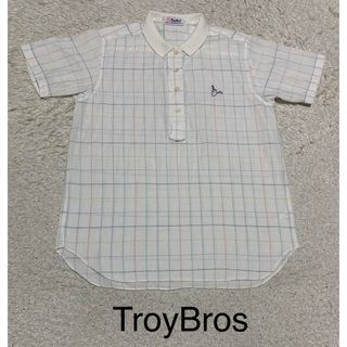 トロイ(TOROY)のセール　Troy Bros トロイブロス　半袖ポロシャツ　チェックポロシャツ(ポロシャツ)