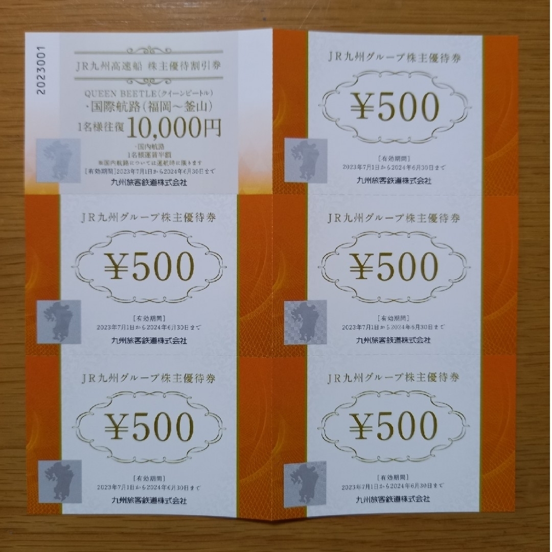 九州旅客鉄道 株主優待券 １セット チケットの乗車券/交通券(その他)の商品写真