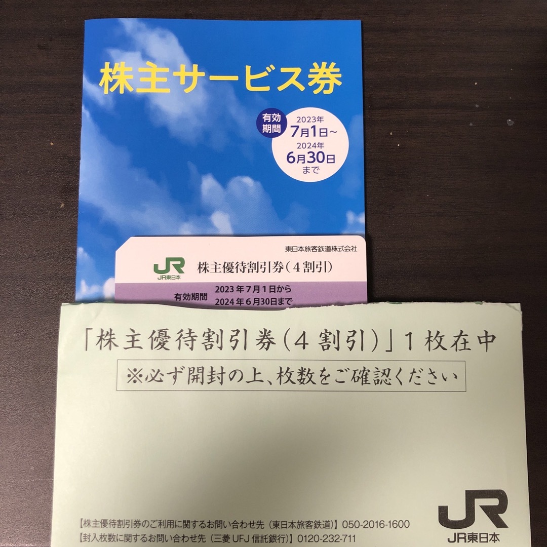 ☆JR東日本優待割引券4割引✖️5枚（未開封）