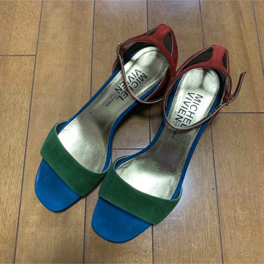 MICHEL VIVIEN イタリア製 レザー ヒールサンダル 37 | grupooceis.mx