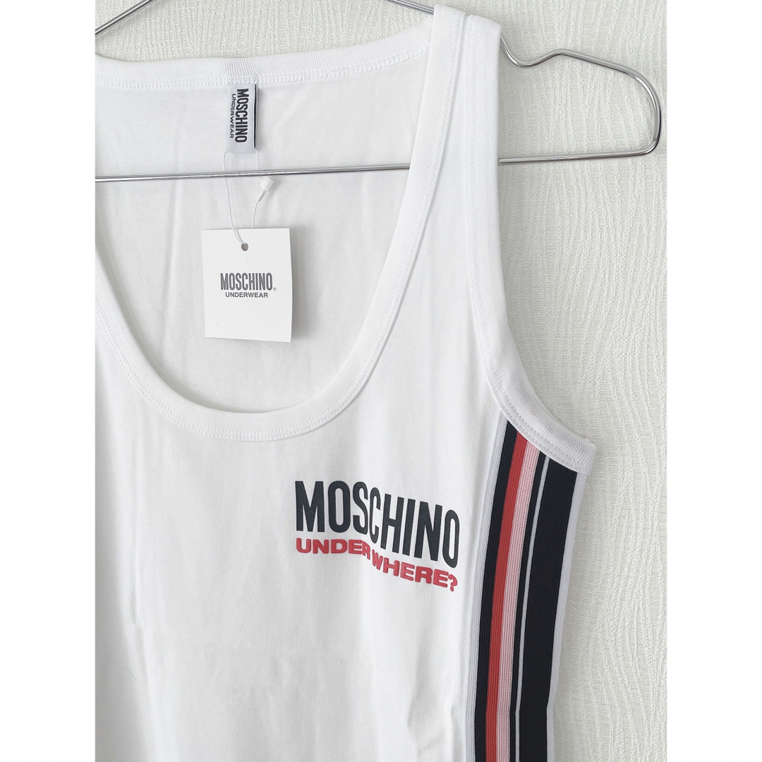 MOSCHINO(モスキーノ)の【新品】MOSCHINO モスキーノ  ロゴ  タンクトップ XS レディースのトップス(タンクトップ)の商品写真