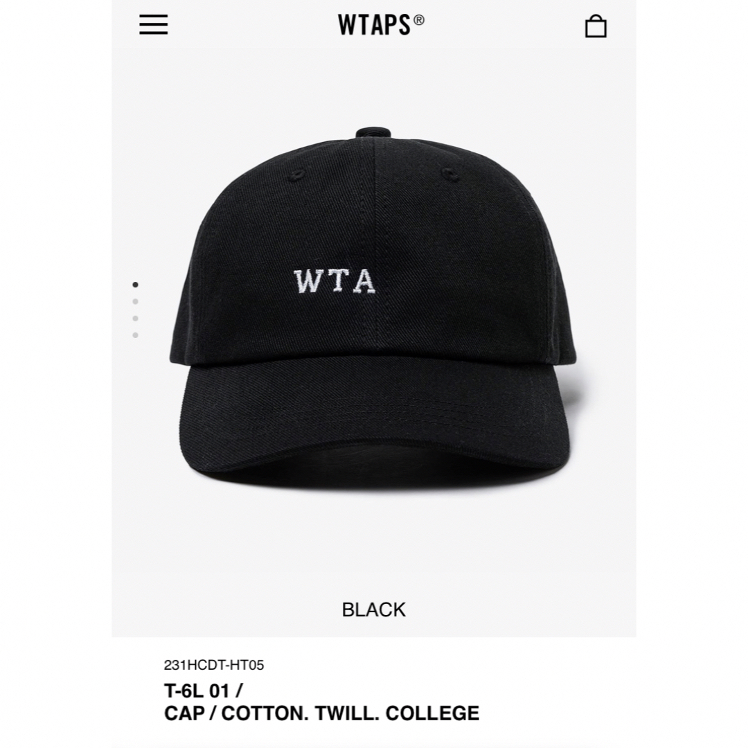 wtaps 23ss T-6 01 COLLEGE BLACK 試着のみ