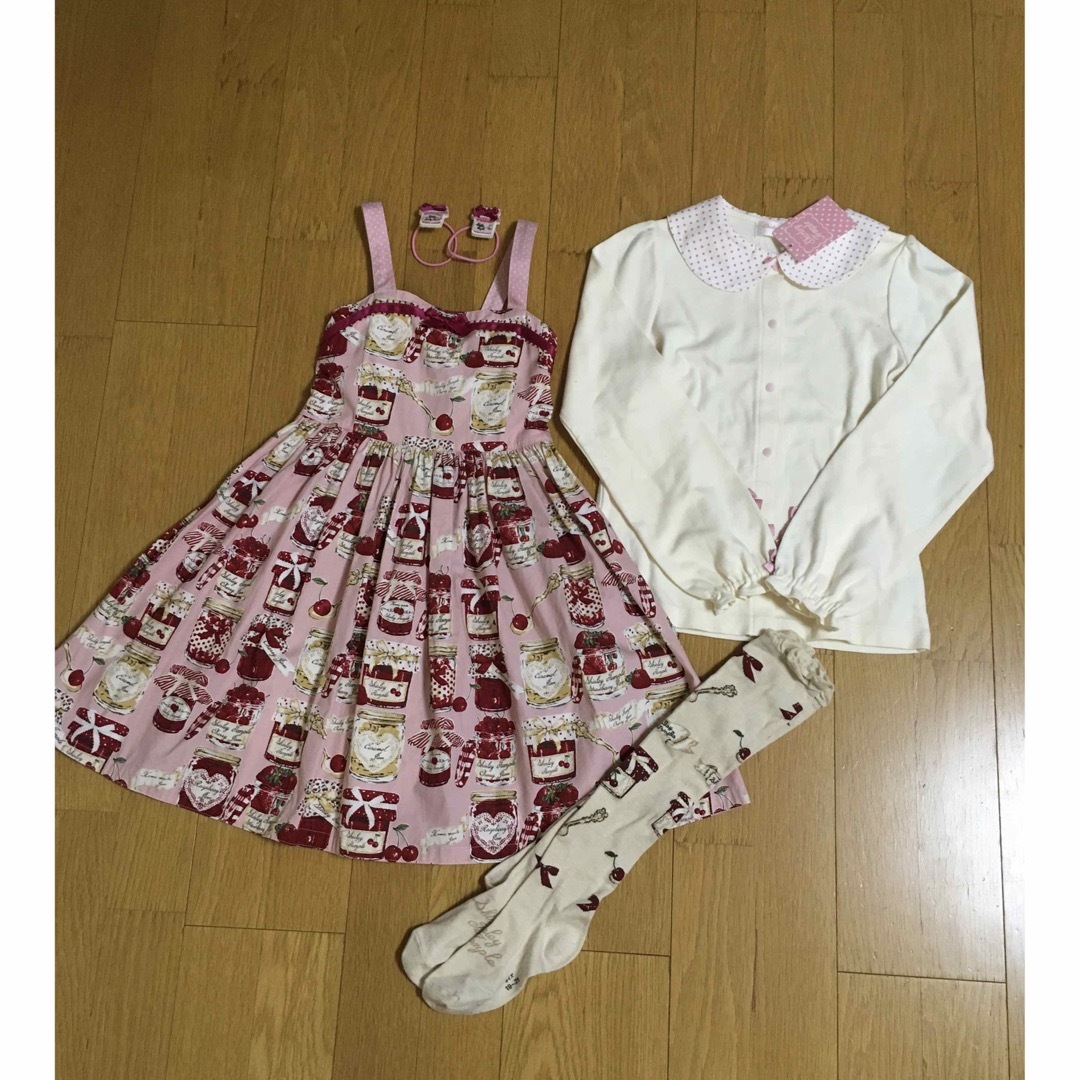 ジャム瓶ワンピース⑅ シャーリーテンプルキッズ服女の子用(90cm~)