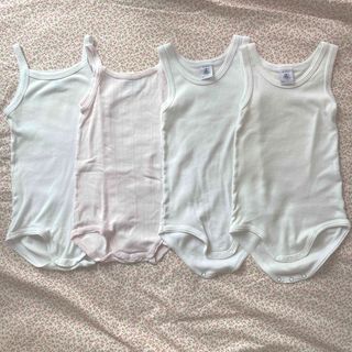 プチバトー(PETIT BATEAU)のめりさま　PETIT BATEAU プチバトー  肌着　18m 81 4枚セット(肌着/下着)