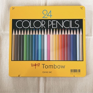 トンボエンピツ(トンボ鉛筆)のトンボ鉛筆 缶入色鉛筆NQ 24色セット CB-NQ24C(色鉛筆)