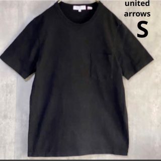 ユナイテッドアローズ(UNITED ARROWS)のユナイテッドアローズ　united arrows  Tシャツ　黒　S  綿(Tシャツ/カットソー(半袖/袖なし))