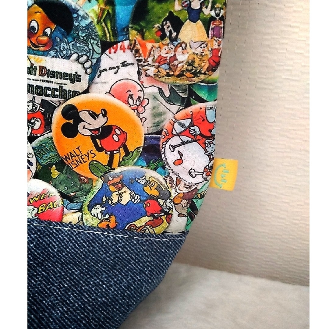 保温保冷 ランチバッグ Disney ヴィンテージレトロ柄 ハンドメイドの生活雑貨(その他)の商品写真