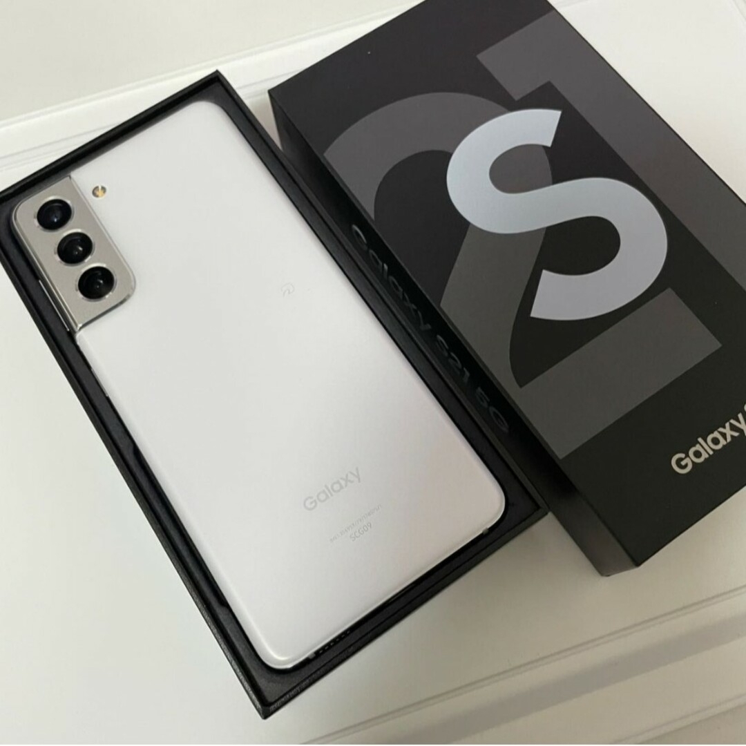 au GALAXY S21 SCG09 256GB 完備 カバーフィルムセット