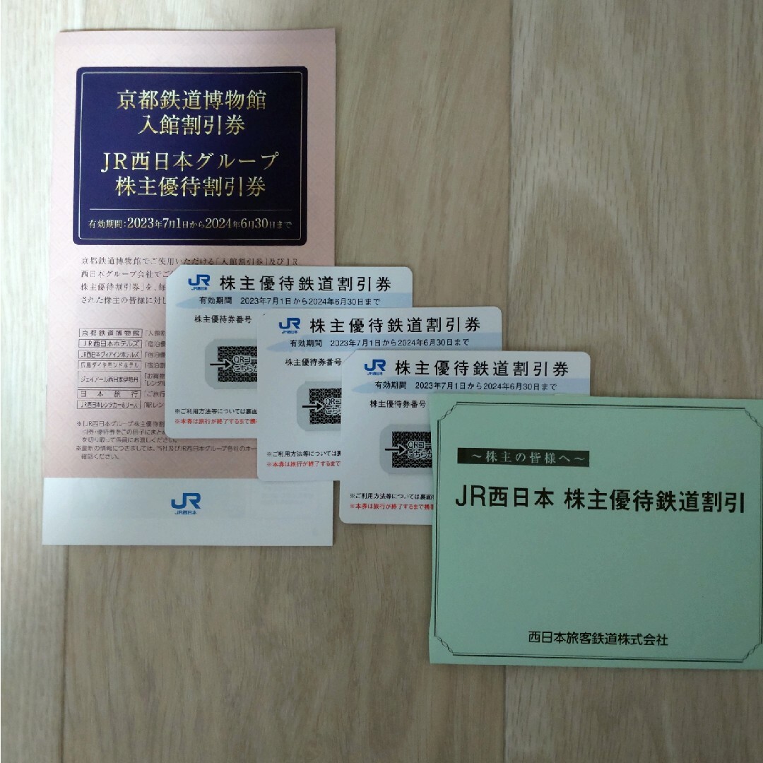 JR西日本 株主優待鉄道割引券 京都鉄道博物館 株主優待割引券-eastgate.mk