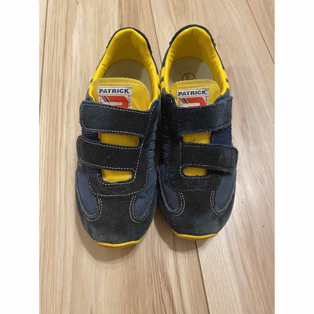 PATRICK - パトリック マラソン navy yellow 18cm スニーカーの通販 by