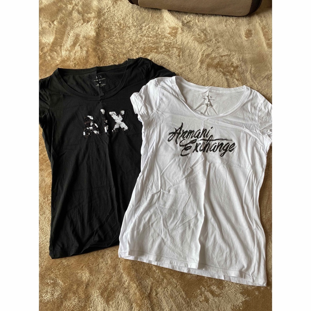 ARMANI EXCHANGE(アルマーニエクスチェンジ)のALXTシャツセット🖤🤍 レディースのトップス(Tシャツ(半袖/袖なし))の商品写真