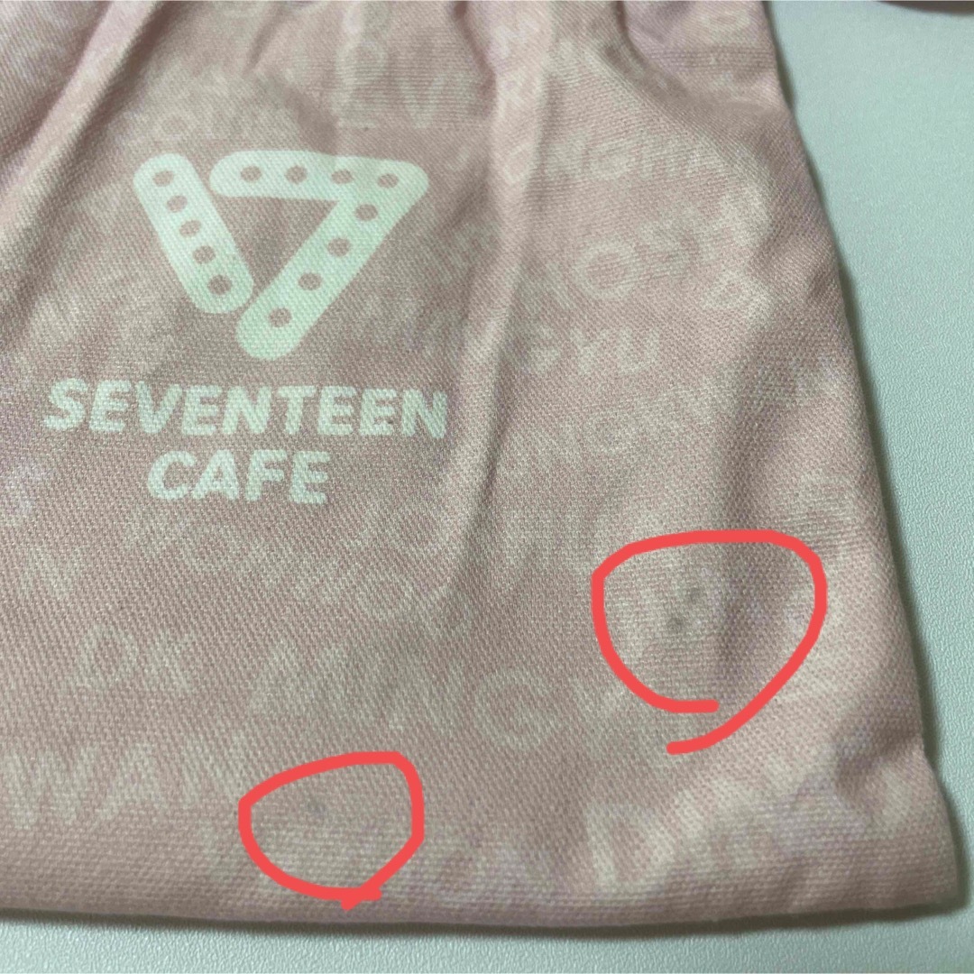SEVENTEEN(セブンティーン)のseventeen cafe 限定　巾着　セブンティーンカフェ　セブチカフェ エンタメ/ホビーのCD(K-POP/アジア)の商品写真