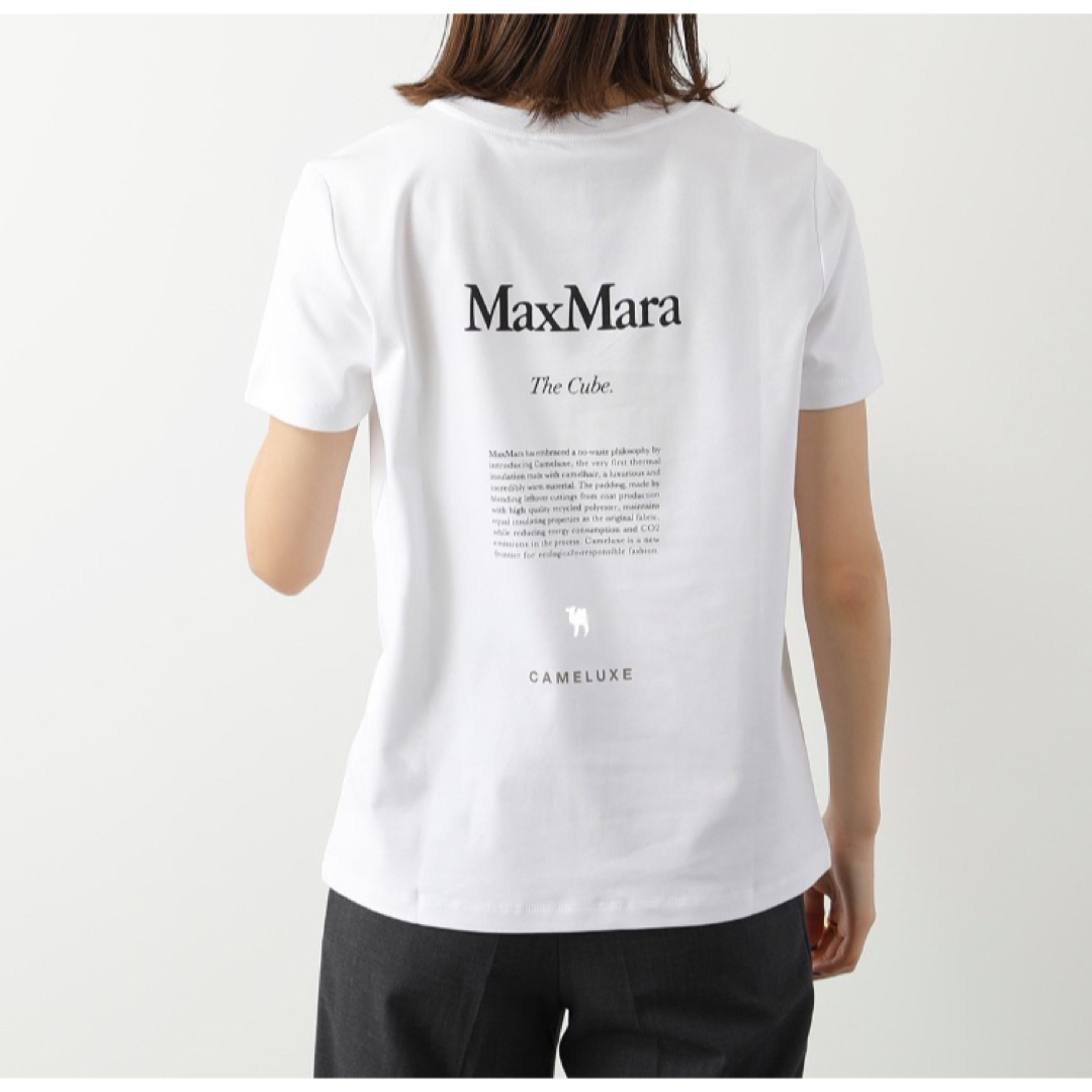 S MAX MARA エスマックスマーラ WHITE Tシャツ Mサイズ-