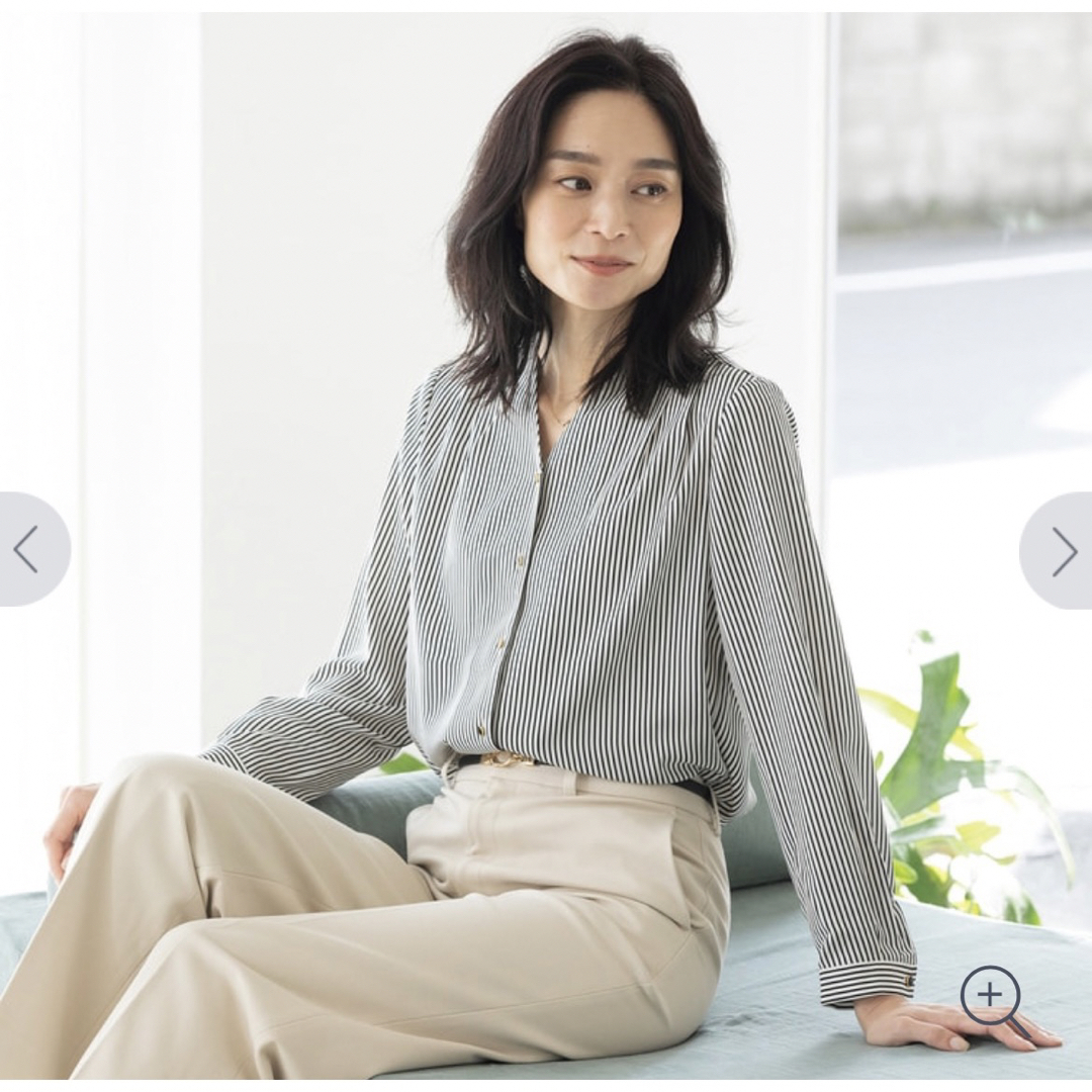 新品⭐️JUNKO SHIMADA×アオキ ストライプタックデザインブラウス | フリマアプリ ラクマ