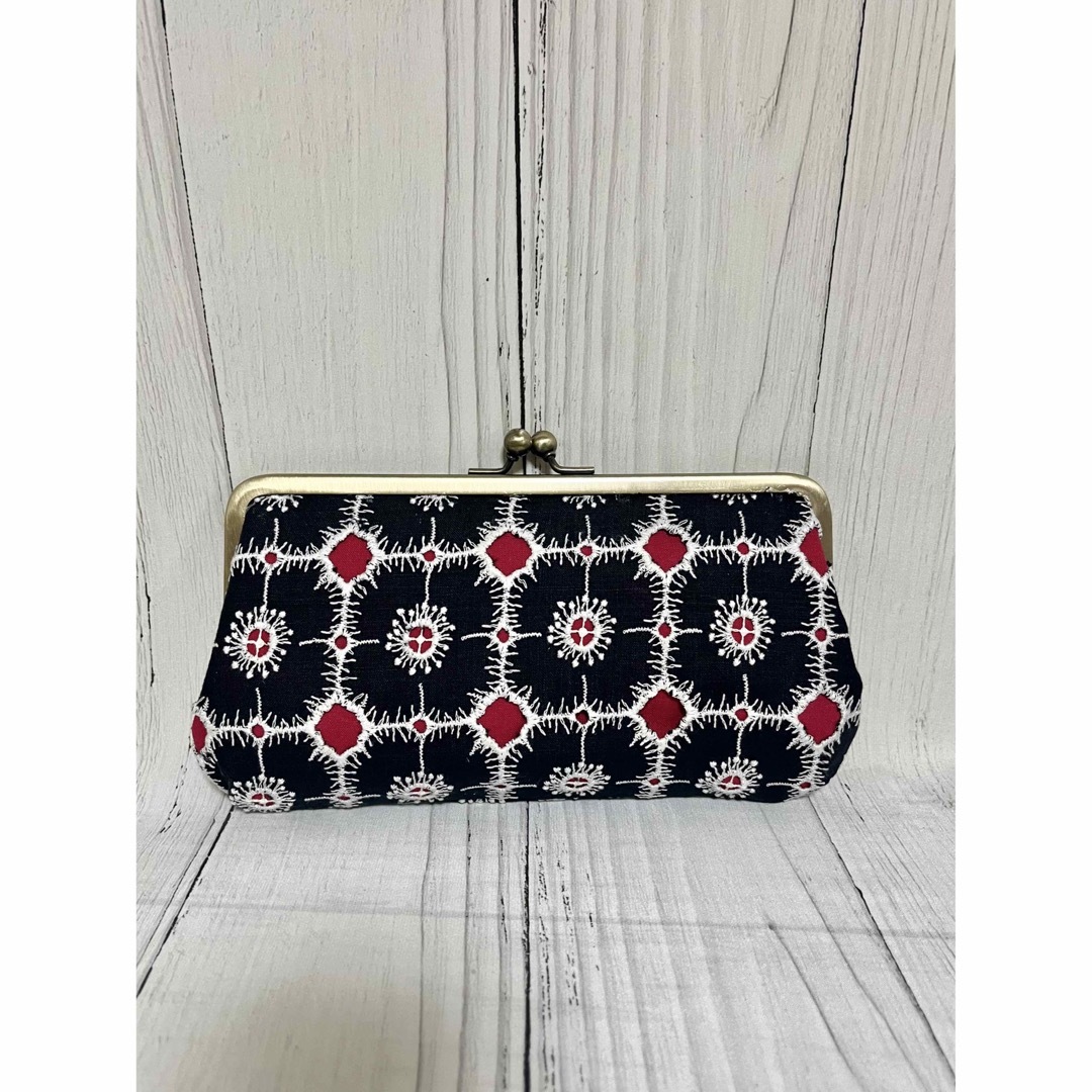 ★ミナペルホネン★anemone navy のがま口財布