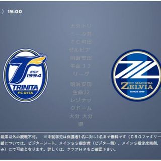 大分トリニータ 町田ゼルビア J2 サッカー レゾナックドーム チケット3枚(サッカー)