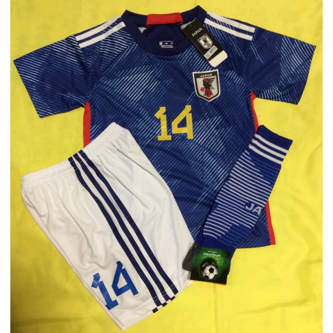 最新 160cm 日本代表 伊東純也 子供サッカーユニフォーム ソックスセット