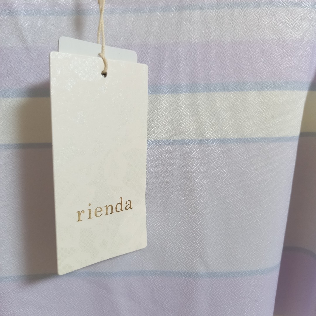 rienda(リエンダ)の新品 rienda ワンピース S 紫 パープル ノースリーブ ミニワンピ レディースのワンピース(ミニワンピース)の商品写真