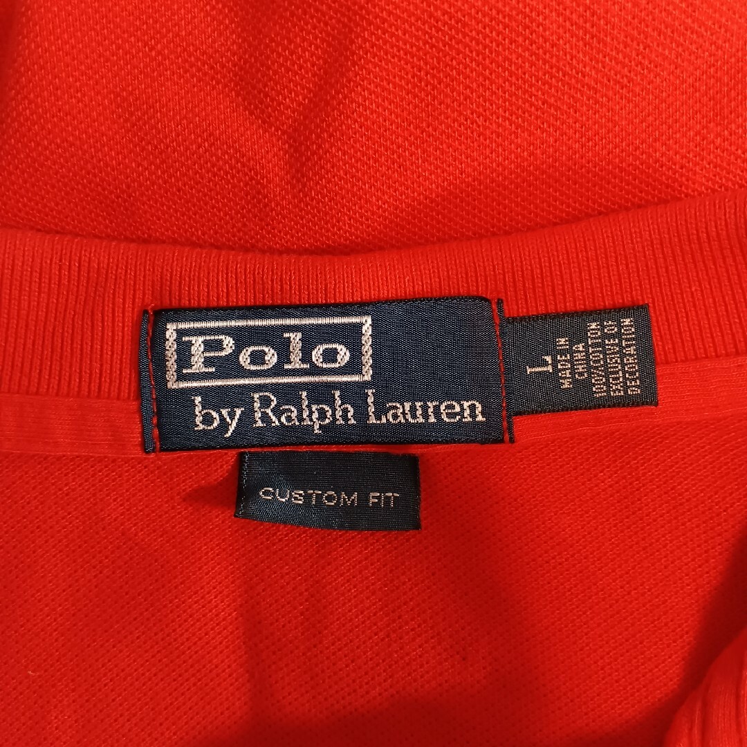 POLO RALPH LAUREN(ポロラルフローレン)のPolo by RALPH LAUREN メンズ ポロシャツ L レッド メンズのトップス(ポロシャツ)の商品写真