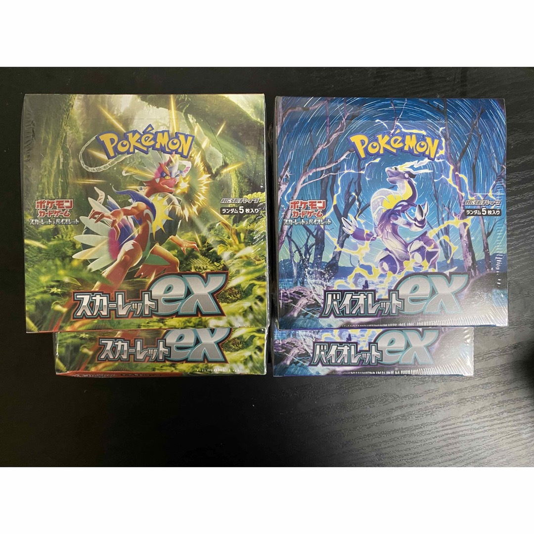 バイオレットex スカーレットex シュリンク付き 各2BOX ポケモン バイオレットex スカーレットex シュリンク付き 各2BOX ポケモン