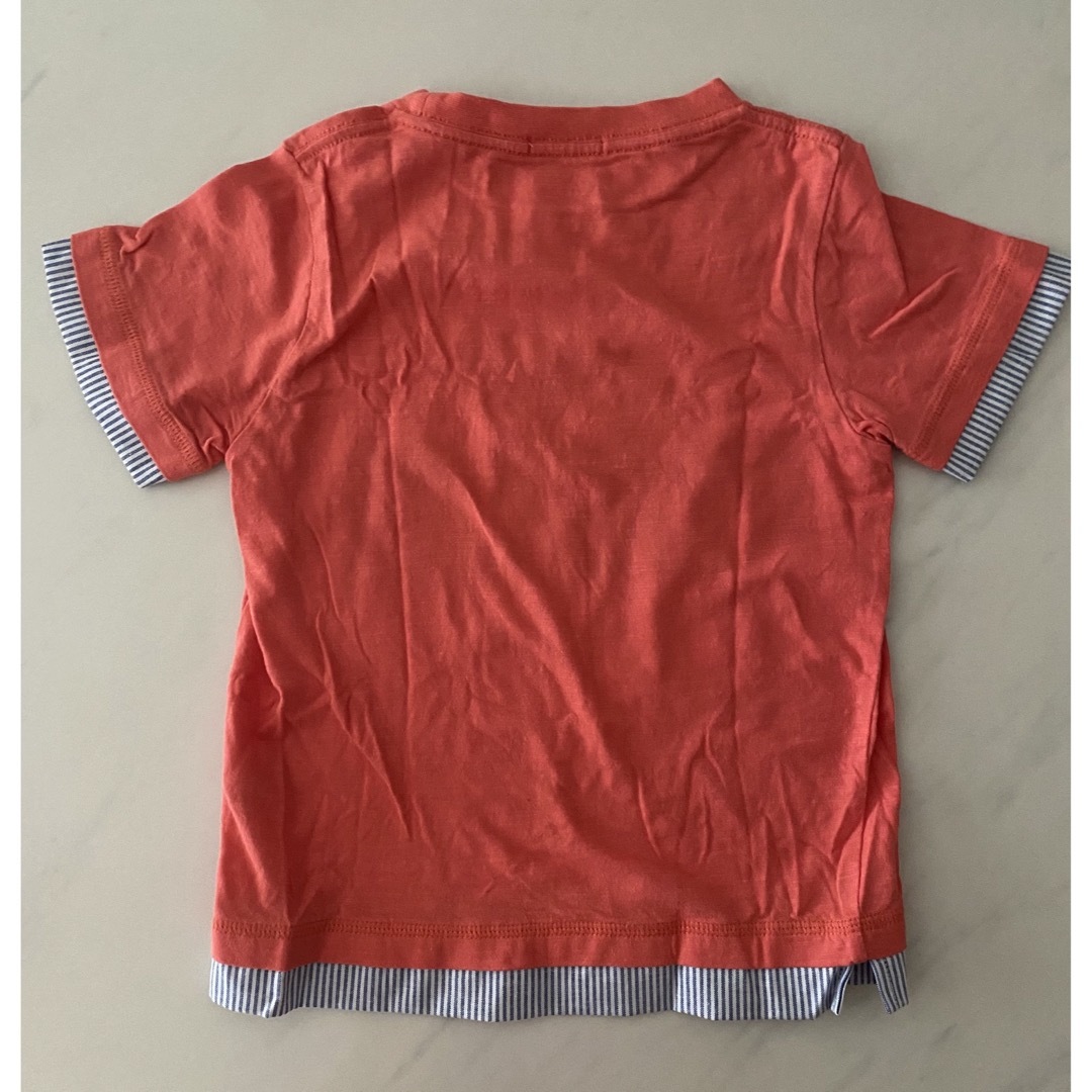 GU(ジーユー)のTシャツ　重ね着風　半袖　110 キッズ/ベビー/マタニティのキッズ服男の子用(90cm~)(Tシャツ/カットソー)の商品写真