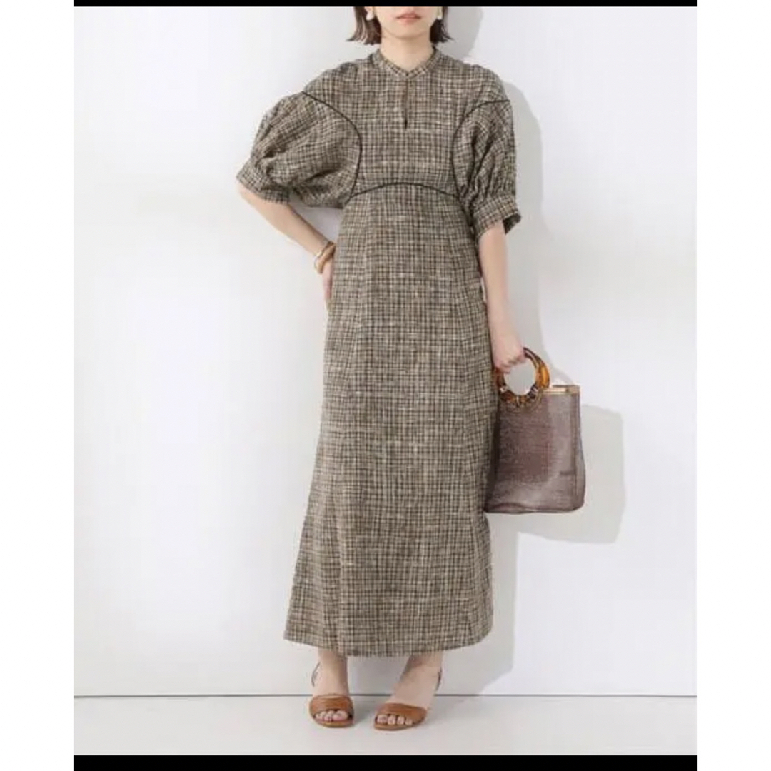 たしろ屋 美品 clane チェック ワンピース | irai.co.id