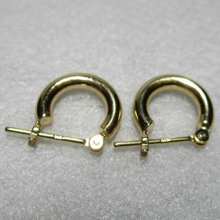 人気【新品】18金/k18/イエローゴールド/フープピアス/2mm×10mm(ピアス)