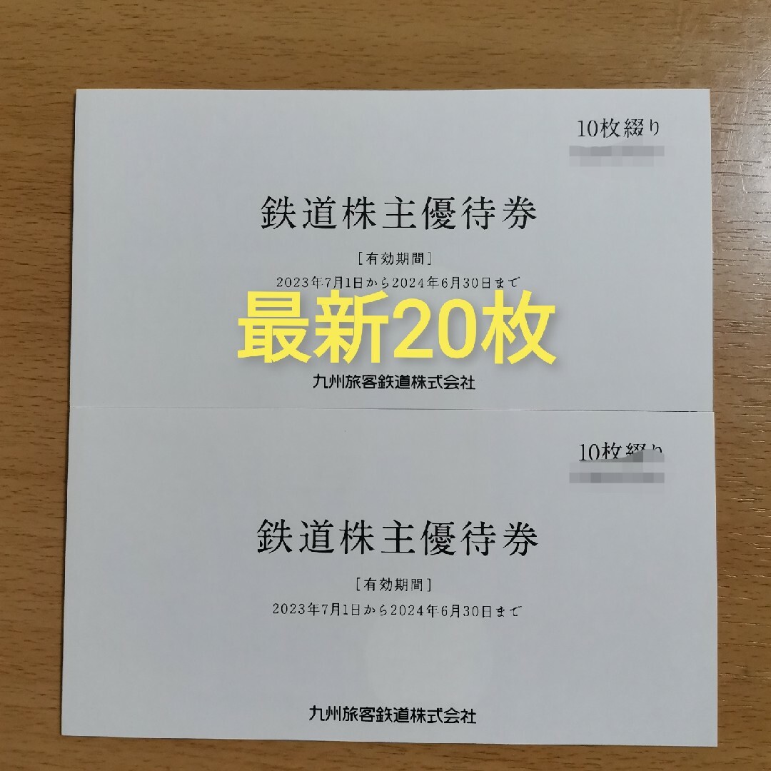 JR九州 株主優待 1日乗車券 4枚綴り 九州旅客鉄道