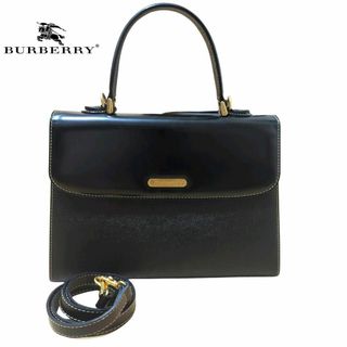 BURBERRY - バーバリー 2WAY ハンドバッグ ショルダーバッグ ブラック