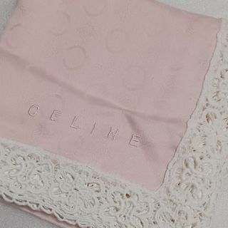 セリーヌ(celine)の値下げ📌【中古】セリーヌ☆大判刺繍レースハンカチ(ハンカチ)