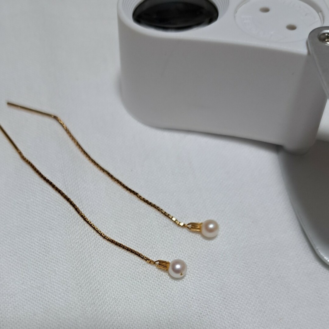 K18 パールロングピアス 刻印有り | mag-mar.org