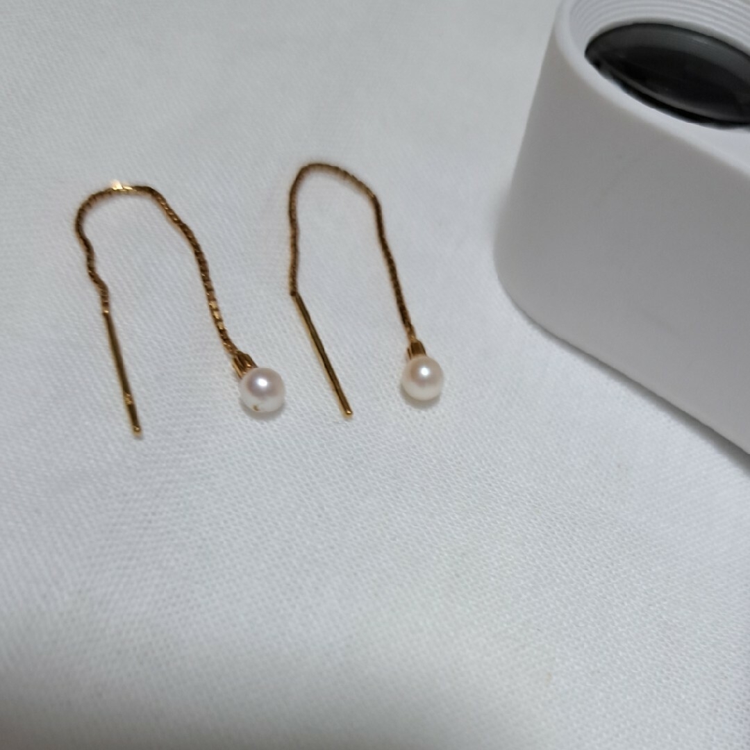 K18 パールロングピアス 刻印有り | mag-mar.org
