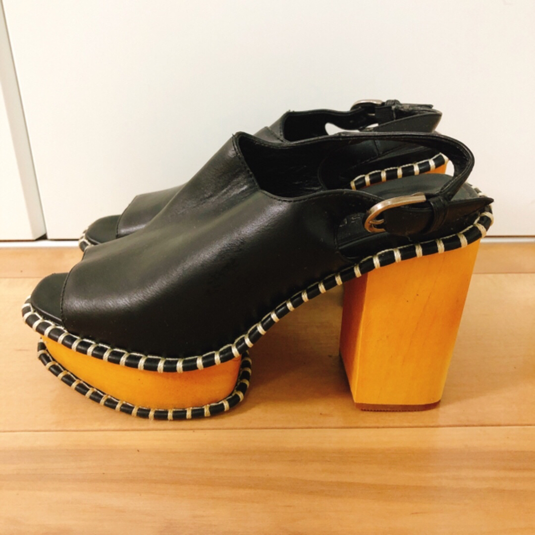 ♡moussy♡WOODEN SOLE SABOT