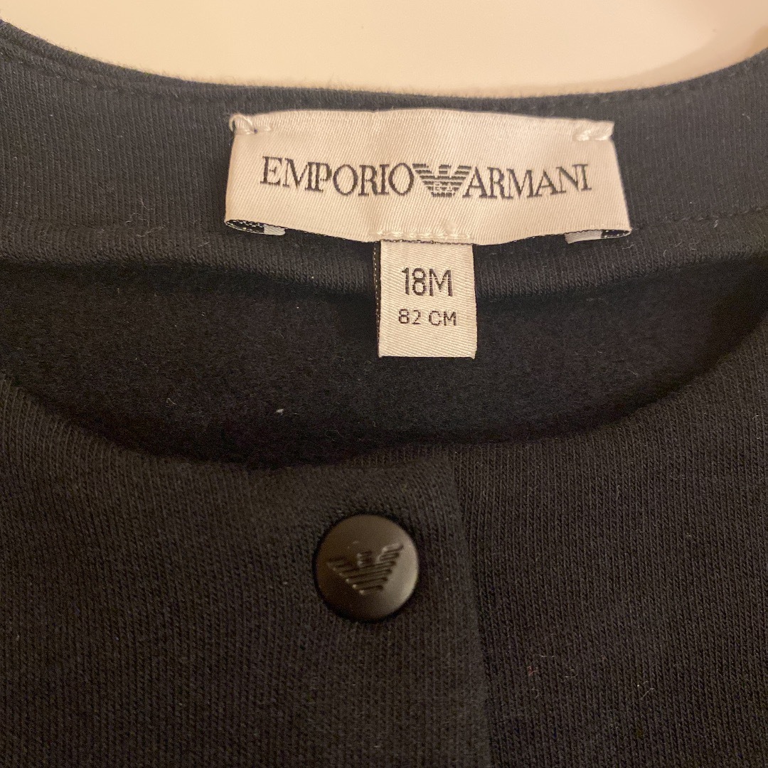 Emporio Armani(エンポリオアルマーニ)の美品■エンポリオ　アルマーニ■18M■80cm■ベビー　カーディガン■上着 キッズ/ベビー/マタニティのベビー服(~85cm)(カーディガン/ボレロ)の商品写真