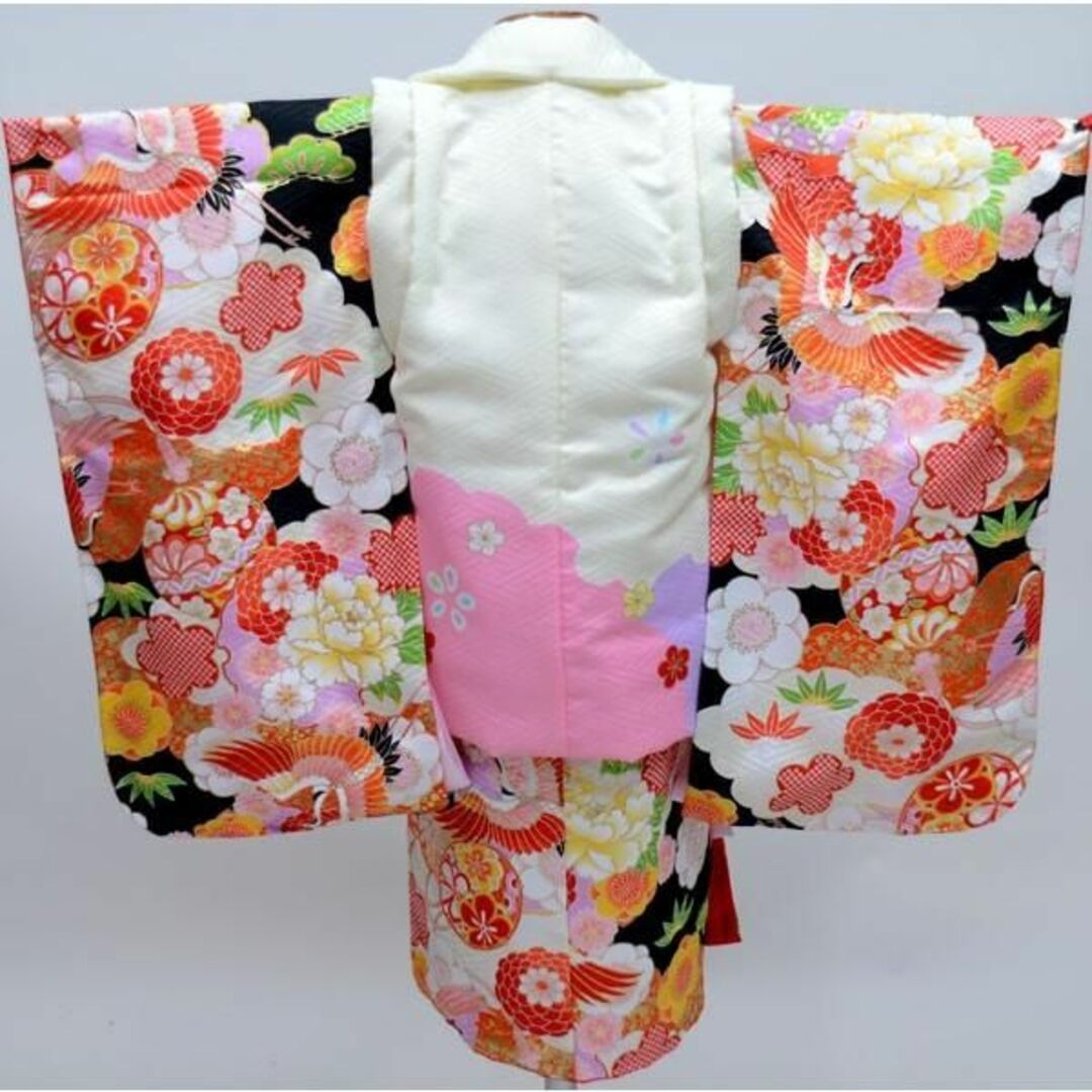 七五三 三歳 女児 被布着物フルセット 式部浪漫 生地は日本製 NO27166