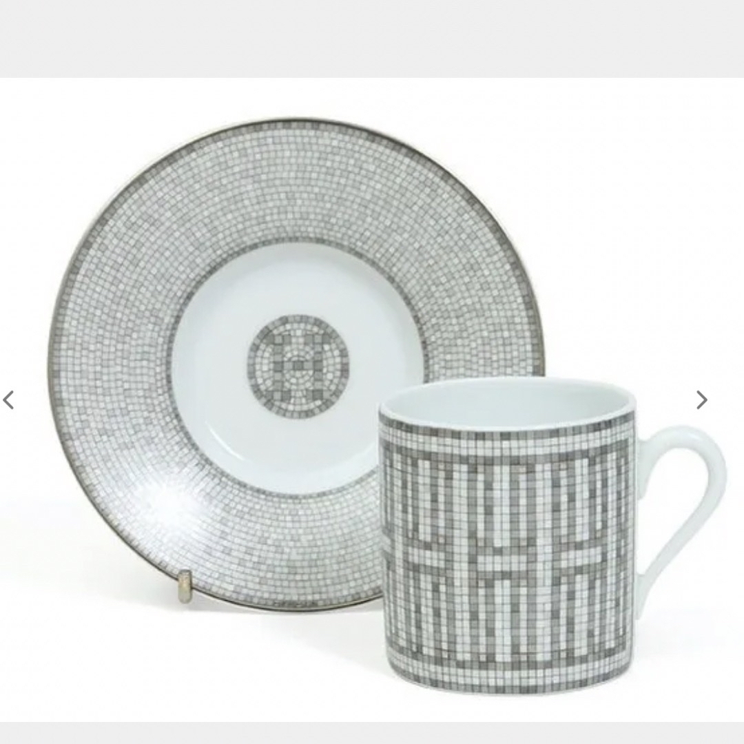 Hermes - 希少日曜までセール新品ペアカップ エルメス モザイク24 ... 希少日曜までセール新品ペアカップ エルメス モザイク24コーヒーカップ プラチナ