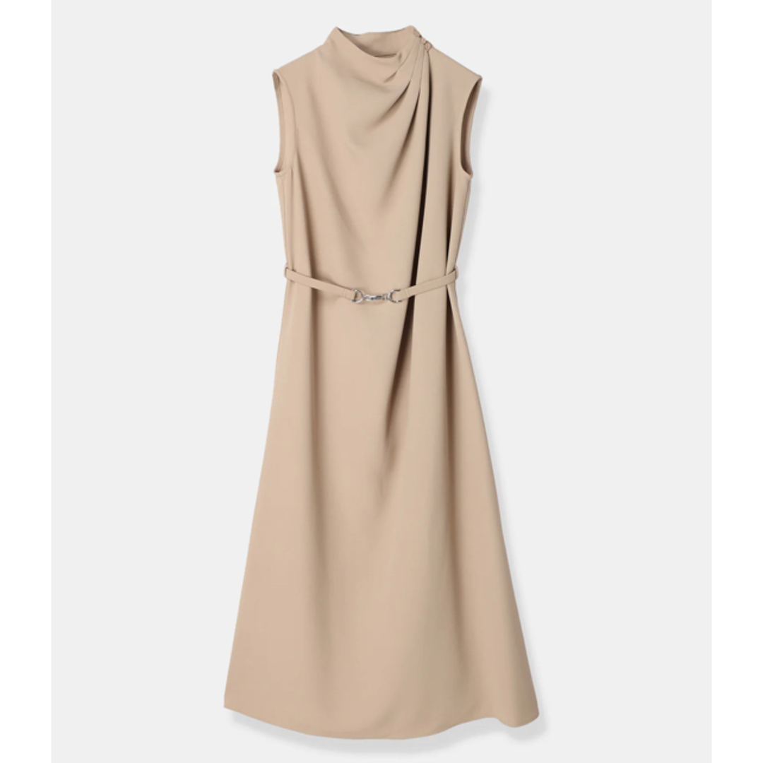 L’AUBE BLANC Belted Drape Dress beige S