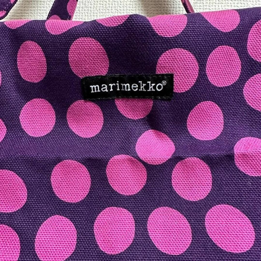 激レア Marimekko ボストンバック パープル 22×48cm - ボストンバッグ