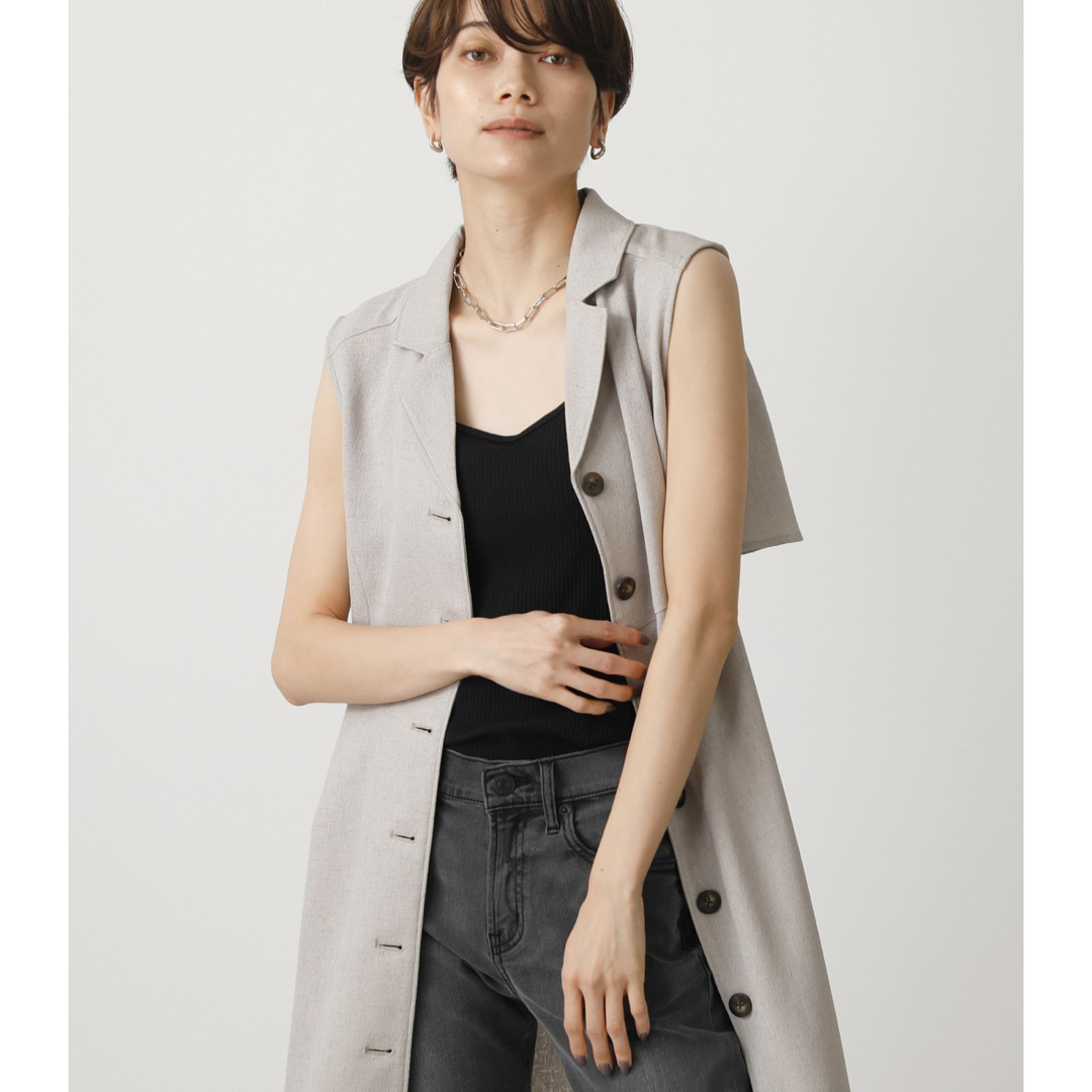 AZUL by moussy(アズールバイマウジー)のアズール オープンカラージレワンピース レディースのワンピース(ロングワンピース/マキシワンピース)の商品写真