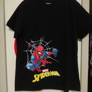 マーベル(MARVEL)のマーベル　スパイダーマン　黒140サイズ　ティシャツ(Tシャツ/カットソー)