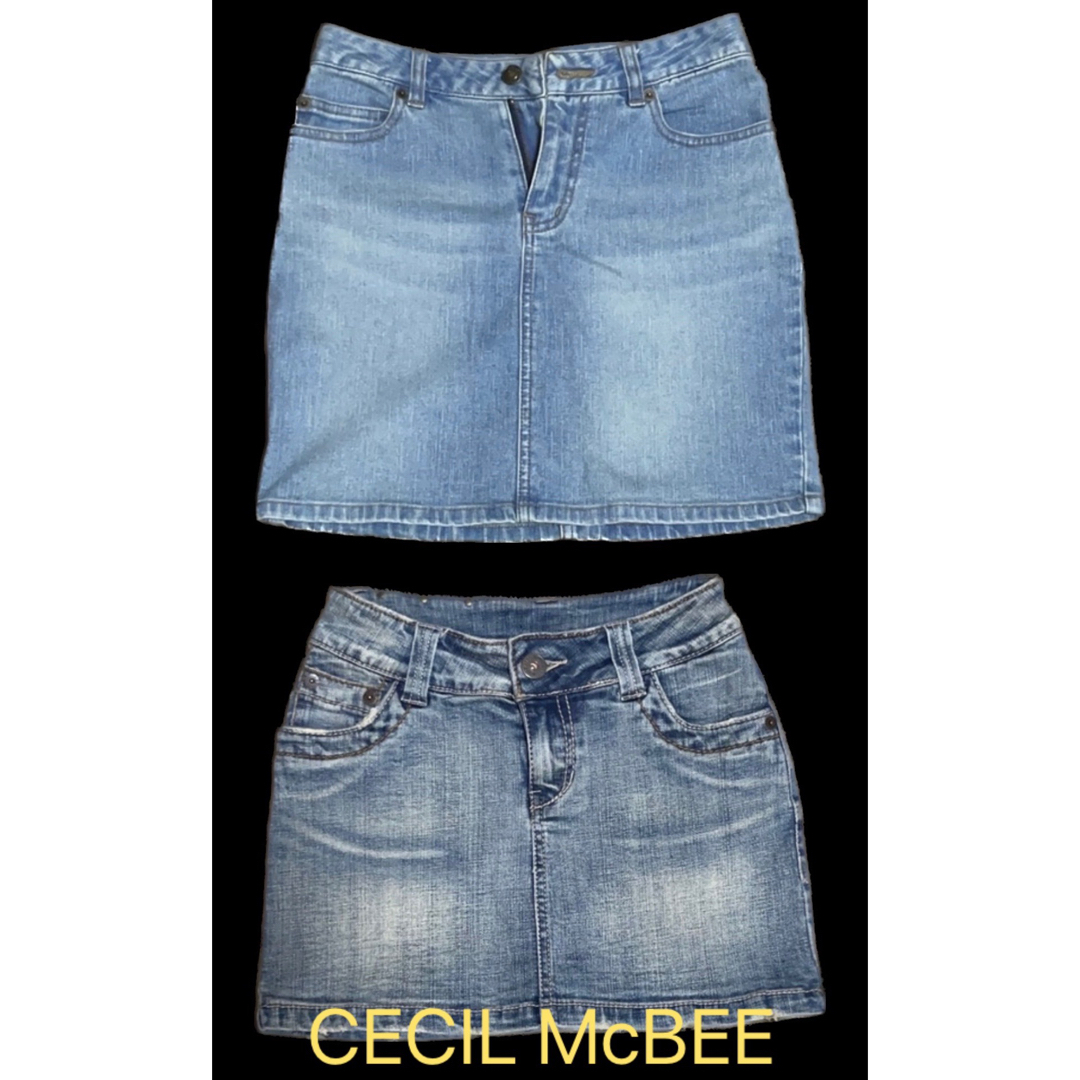 CECIL McBEE(セシルマクビー)のデニムスカート2点セット レディースのスカート(ミニスカート)の商品写真